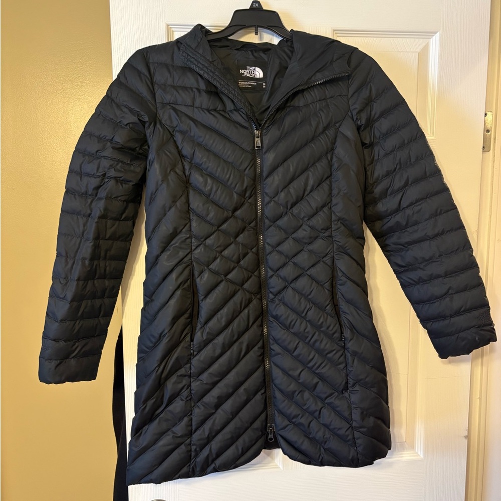 The North Face Long Puffer Jacket Black Quilted Winter Coat